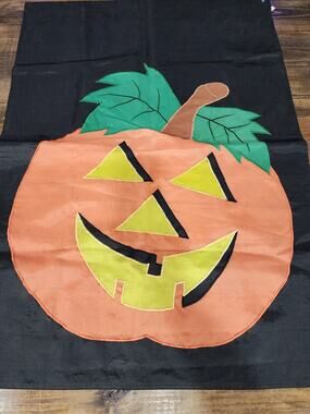 Vintage Halloween Flag Banner Pumpkin Jack o Lantern Outdoor 28x40